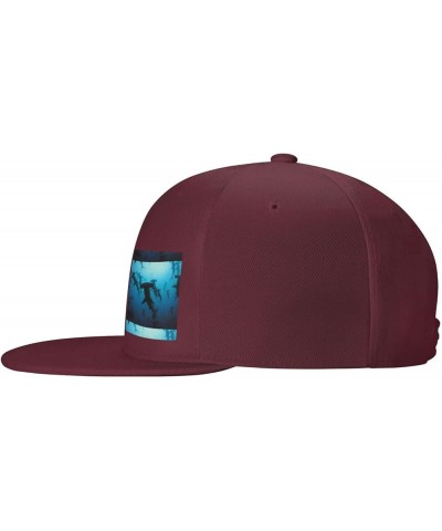 Hammerhead Sharks Print Adjustable Classic Baseball Cap Adult Sports Cap,Outdoor Activities, Fit Men,Women Dark Red $10.86 Ba...