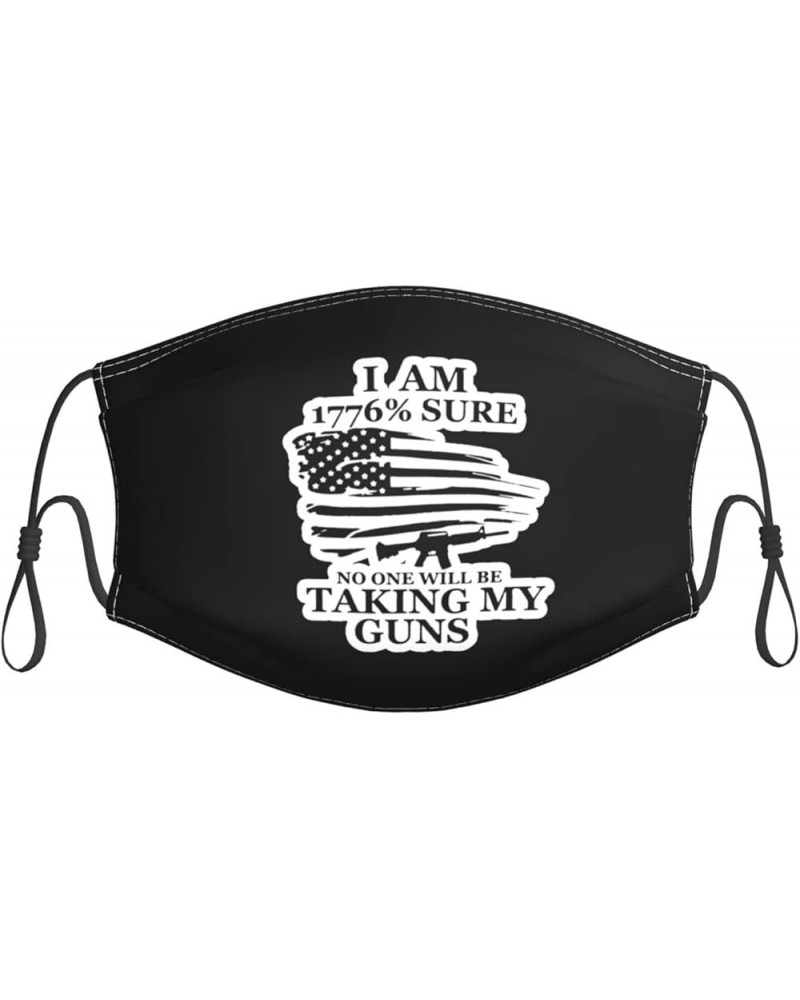 Im 1776 Sure No_One is Taking My_Guns Mask Adjustable with A Nose Clip Cloth Face Unisex Send Two Filters (S,M) Two Sizes Bla...