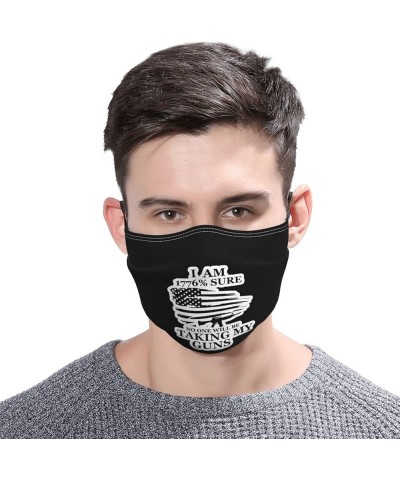 Im 1776 Sure No_One is Taking My_Guns Mask Adjustable with A Nose Clip Cloth Face Unisex Send Two Filters (S,M) Two Sizes Bla...