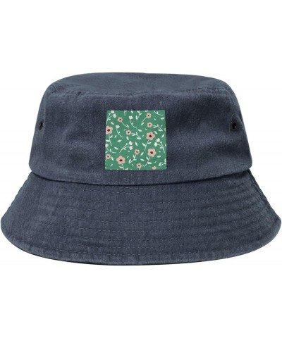 Beautiful Flower Seamless Diagram Bucket Hat for Women Men Summer Travel Sun Hat Outdoor Cap Funny Bucket Hats Navy Blue $14....