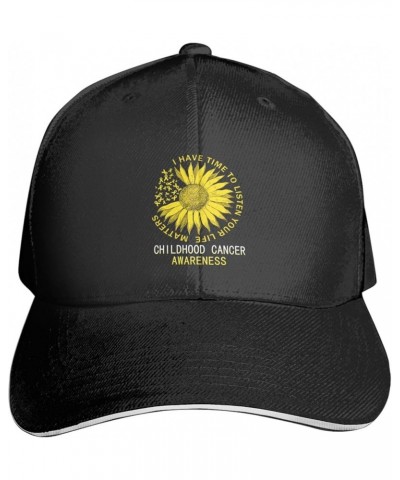 Childhood Cancer Awareness Hat for Men Women Adjustable Dad Trucker Hats Black Childhood Cancer Awareness5 $11.01 Baseball Caps