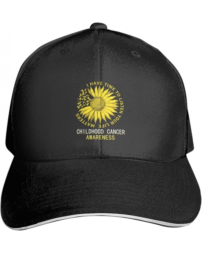 Childhood Cancer Awareness Hat for Men Women Adjustable Dad Trucker Hats Black Childhood Cancer Awareness5 $11.01 Baseball Caps