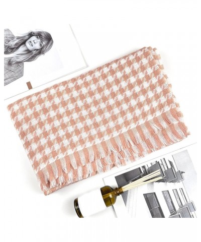 Scarfs Hat Women Fashion Long Shawl Grid Winter Warm Chidori GridLarge Scarf D $12.55 Scarves