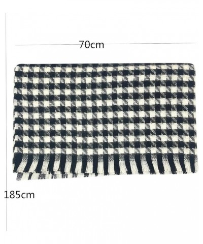 Scarfs Hat Women Fashion Long Shawl Grid Winter Warm Chidori GridLarge Scarf D $12.55 Scarves