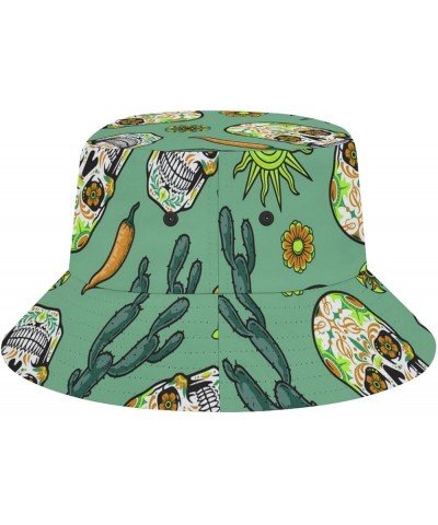 Fisherman Bucket Hat Wide Brim Sun Cap Boonie Hat Trucker Cap for Running/Sports Pattern 7 $13.91 Bucket Hats