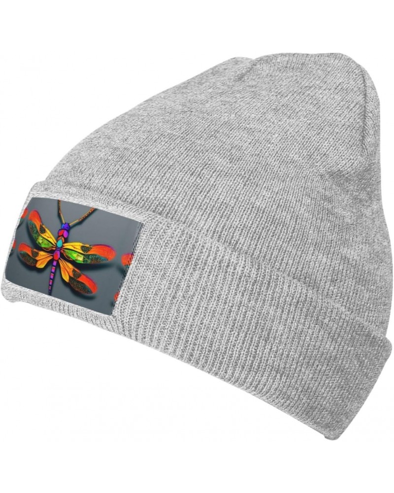 Cute Dragonfly Velvety Tufted Style,Stretchable Brimless Hat,Knitted Woolen Cap $10.29 Skullies & Beanies