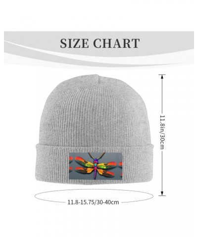 Cute Dragonfly Velvety Tufted Style,Stretchable Brimless Hat,Knitted Woolen Cap $10.29 Skullies & Beanies