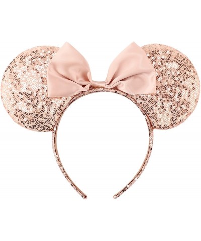 1 Pc Sequin Mouse Ears Headbands with Bow for Birthday Party, Hair Hoop Party Decoration for Women & Girl 1 pc: champagne $6....