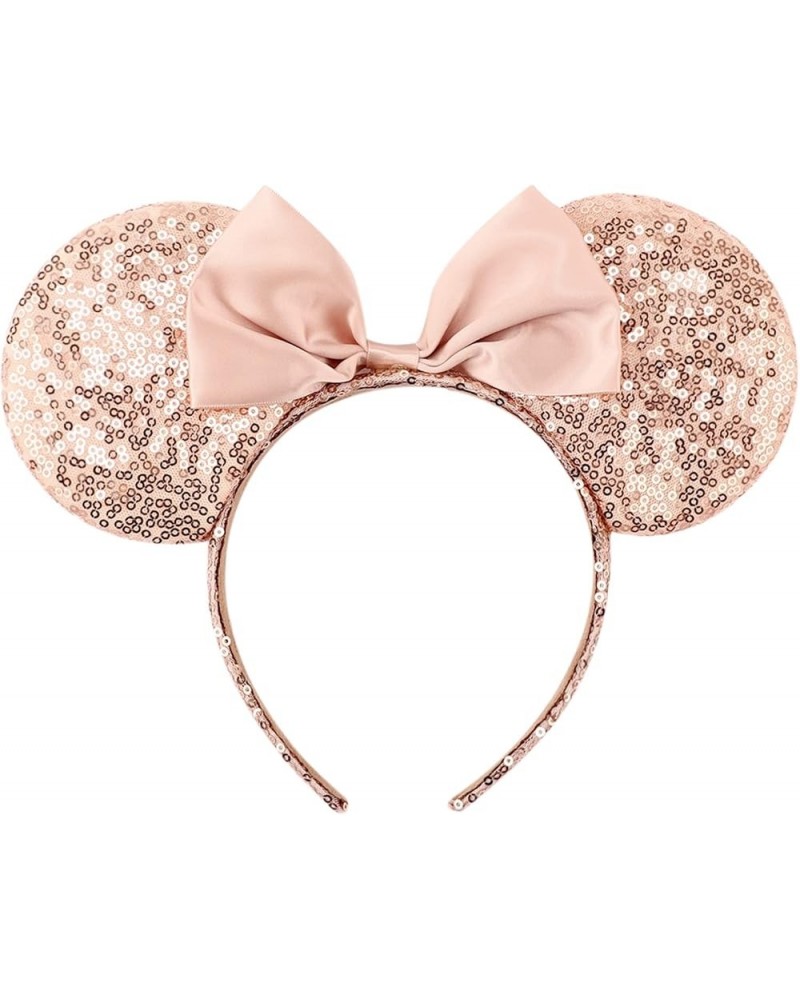 1 Pc Sequin Mouse Ears Headbands with Bow for Birthday Party, Hair Hoop Party Decoration for Women & Girl 1 pc: champagne $6....