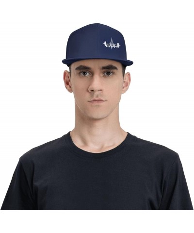 Lifting Gym Hats for Men Women Adjustable Flat Brim Bill Baseball Cap Fashionable Hip Hop Trucker Hat Black Navy Blue $12.81 ...