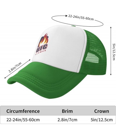 UIC Flame Trucker Hats，Adjustable Comfortable Mesh Shade Baseball Cap for Men and Women Green $10.07 Baseball Caps