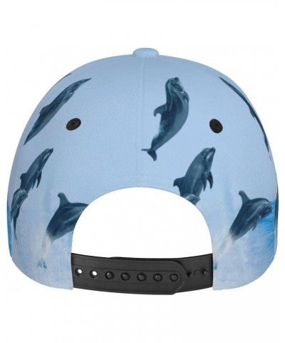 Ocean Sea Dolphin Blue Sky Wave Baseball Cap Dad Hat Adjustable Sun Hat Trucker Cap for Men and Women $12.92 Baseball Caps