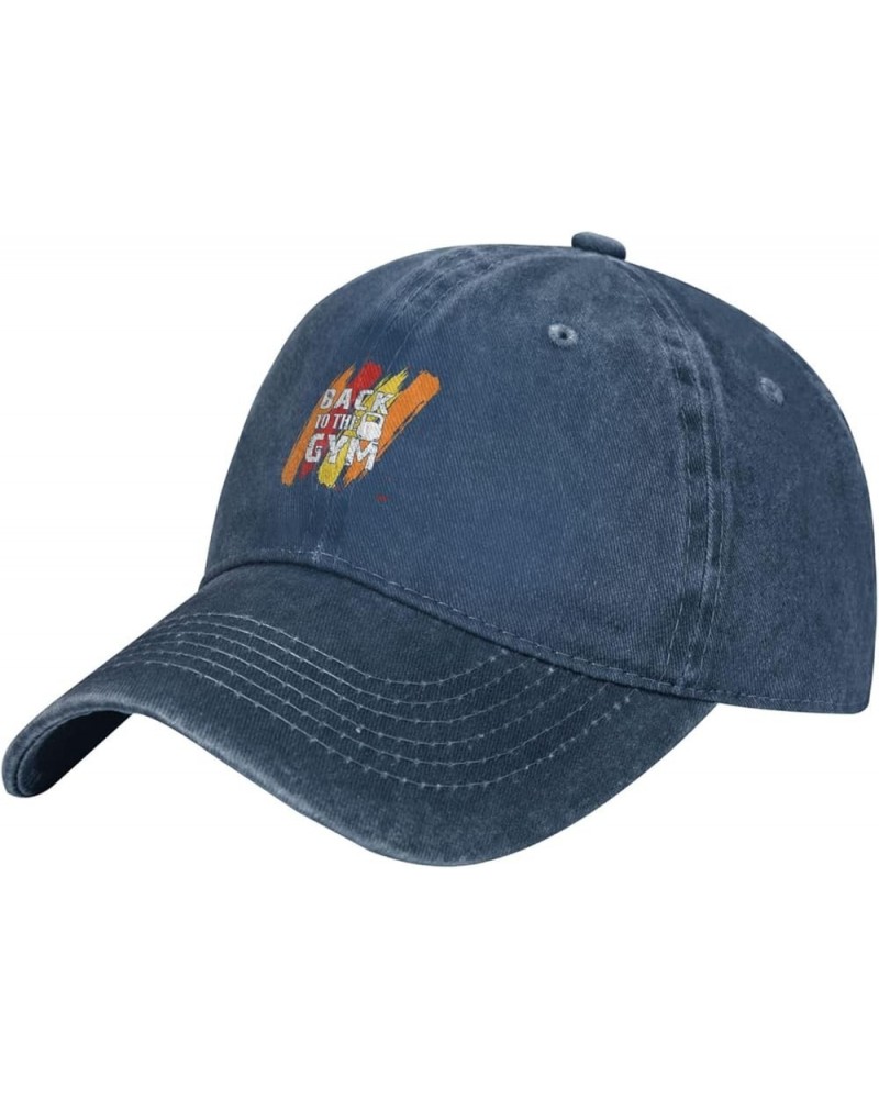 Back to The Gym Retro Baseball Cap for Women Men Baseball Hat Golf Dad Hats Navy Blue $13.66 Baseball Caps