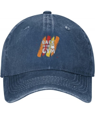 Back to The Gym Retro Baseball Cap for Women Men Baseball Hat Golf Dad Hats Navy Blue $13.66 Baseball Caps