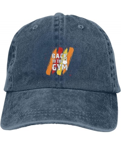 Back to The Gym Retro Baseball Cap for Women Men Baseball Hat Golf Dad Hats Navy Blue $13.66 Baseball Caps