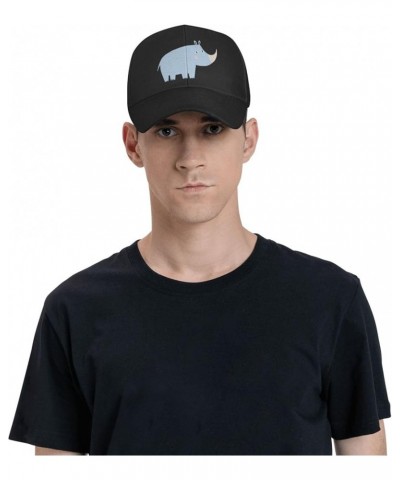 Cute African Rhinoceros Baseball Cap for Men Women Dad Hat Classic Adjustable Golf Hats Black $9.16 Baseball Caps