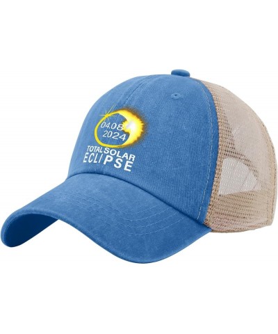 Total Solar Eclipse 04.08.2024 Trucker Hat Baseball Hat for Women AllBlack Womens Sun Hat Gifts for Grandpa Lake Blue $10.69 ...