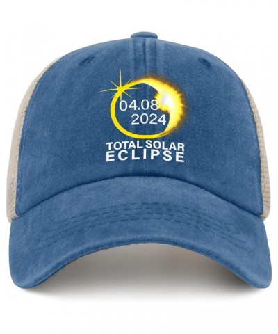 Total Solar Eclipse 04.08.2024 Trucker Hat Baseball Hat for Women AllBlack Womens Sun Hat Gifts for Grandpa Lake Blue $10.69 ...