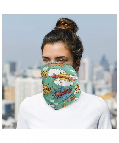 Neck Gaiter Men Face Scarf Mask-Dust, Balaclava Face Mask Bandana Comic-Bubbles Multi2 $9.35 Balaclavas