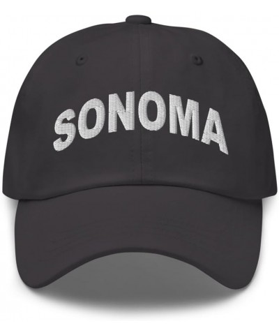 Sonoma California Hat Sonoma CA Cap Embroidered Dad Hat Adjustable Strap Closure Unisex Dark Grey $20.39 Baseball Caps