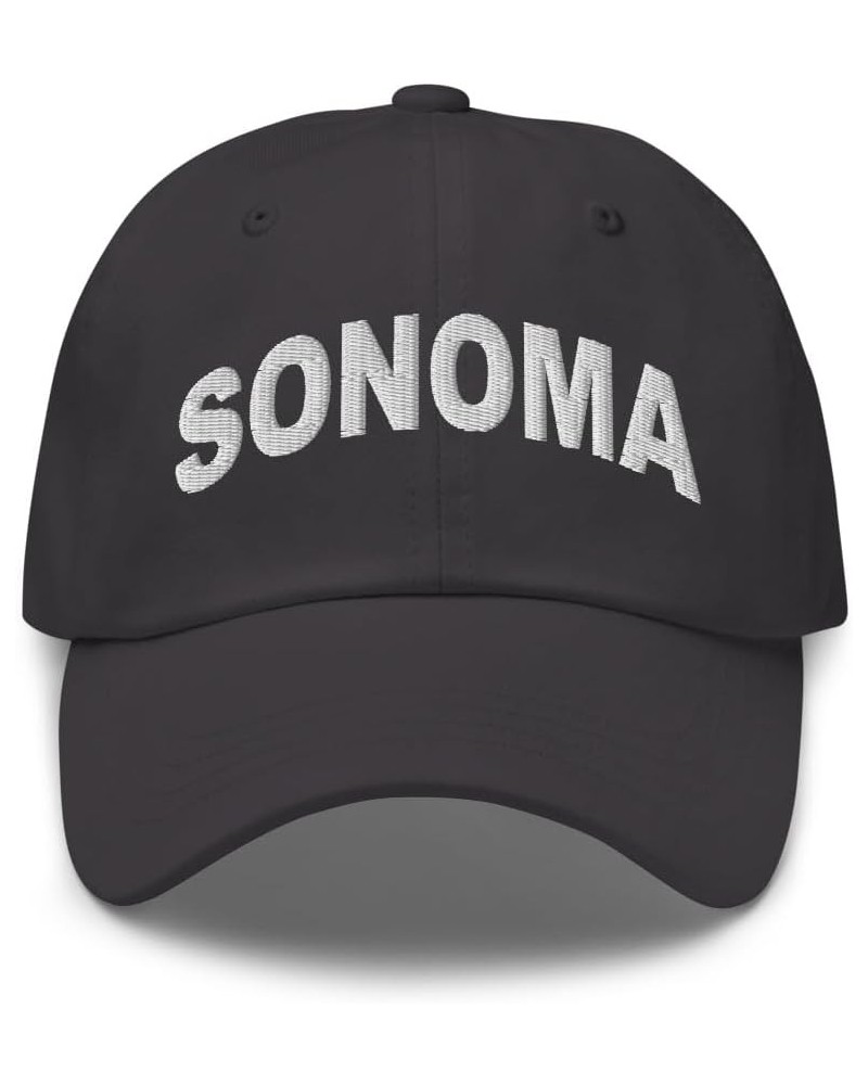 Sonoma California Hat Sonoma CA Cap Embroidered Dad Hat Adjustable Strap Closure Unisex Dark Grey $20.39 Baseball Caps