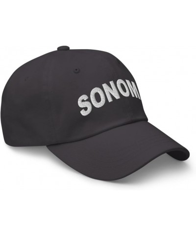 Sonoma California Hat Sonoma CA Cap Embroidered Dad Hat Adjustable Strap Closure Unisex Dark Grey $20.39 Baseball Caps