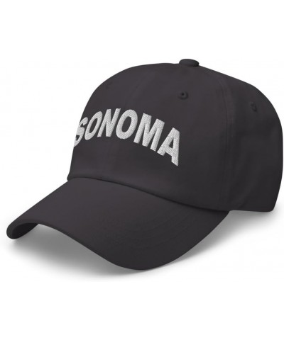 Sonoma California Hat Sonoma CA Cap Embroidered Dad Hat Adjustable Strap Closure Unisex Dark Grey $20.39 Baseball Caps