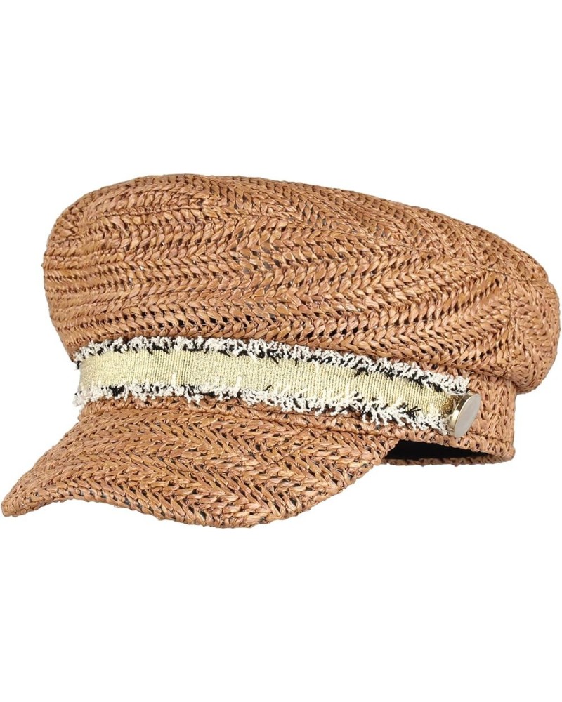 Ladies Women Straw Newsboy Hats Vintage Beret Hats Visor Beret Cap Paperboy Gatsby Hat Khaki $11.24 Berets