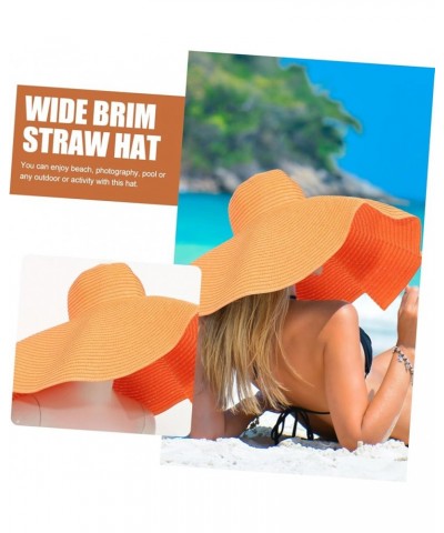 2pcs Oversized Sun Hat Beach Straw Hat Trendy Sun Hat Lightweight Straw Hat Breathable Straw Hat Wide Orangex2pcs $11.07 Sun ...