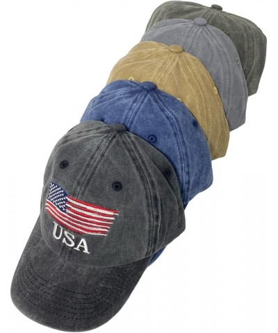 New! Unisex Vintage Cotton Washed Embroidered Baseball Cap Navy Cotton $11.59 Baseball Caps