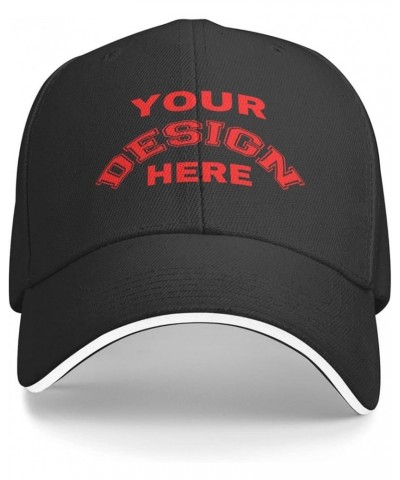 Custom Caps Add Your Design,Custom Name Hat,Custom Hat Design Your Own Classic Mens Womens Personalized Baseball Cap Black-2 ...