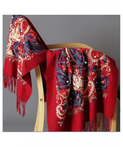 Scarf Gift Winter Embroidery Scarf Women Scarf Shawls and Wraps Warm Shawl Shawl (Color : G, Size : 200 * 70cm) 200*70cm F $4...