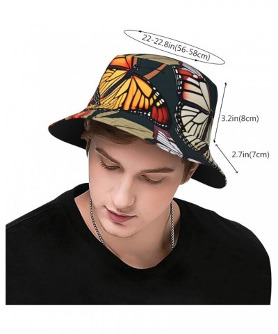 Cute Scorpion Printed Bucket Hat,Bucket Sun Hats for Men Women,Fashion Wide-Brimmed Hat for Vacation,Beach and Outdoor Monarc...