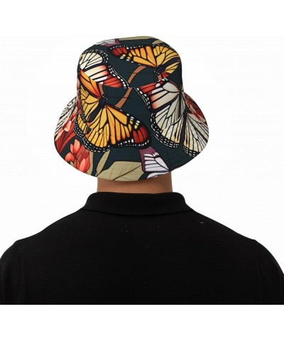 Cute Scorpion Printed Bucket Hat,Bucket Sun Hats for Men Women,Fashion Wide-Brimmed Hat for Vacation,Beach and Outdoor Monarc...