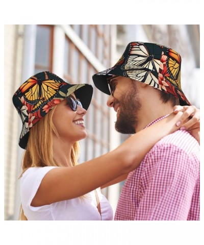 Cute Scorpion Printed Bucket Hat,Bucket Sun Hats for Men Women,Fashion Wide-Brimmed Hat for Vacation,Beach and Outdoor Monarc...