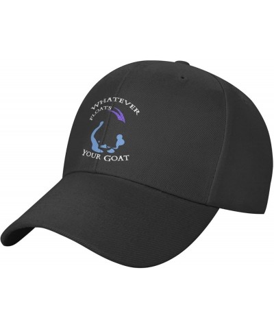 Unisex Baseball Hats Whatever Floats Your Goat Classic Dad Hat Adjustable Casquette Cap Black $9.71 Baseball Caps