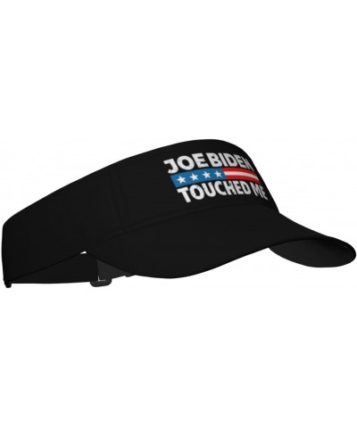 Joe Biden Touched Me Visor Hats Novelty Adjustable Sport Sun Visor Cap Empty Top Baseball Hat for Men and Women Black $14.61 ...