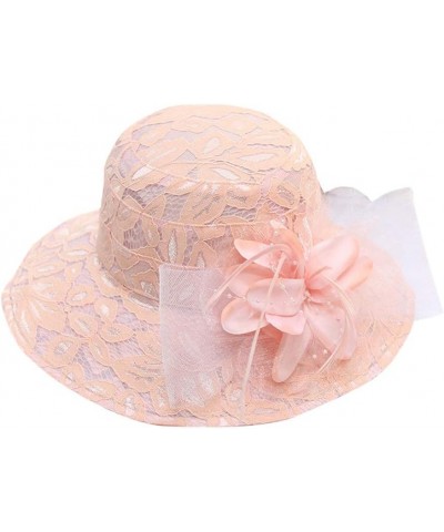 Women's Church Fascinator Bridal Tea Party Wedding Hat in N Out Burger Hat Pink-e $8.34 Sun Hats