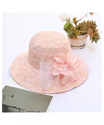 Women's Church Fascinator Bridal Tea Party Wedding Hat in N Out Burger Hat Pink-e $8.34 Sun Hats