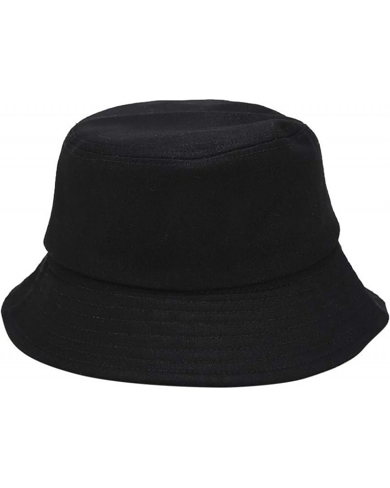 Bucket Hat for Women Men, Unisex Cute Travel Sun Hat Summer Beach Fisherman Cap Plain Double-Side-Wear Summer Hat A01-black $...