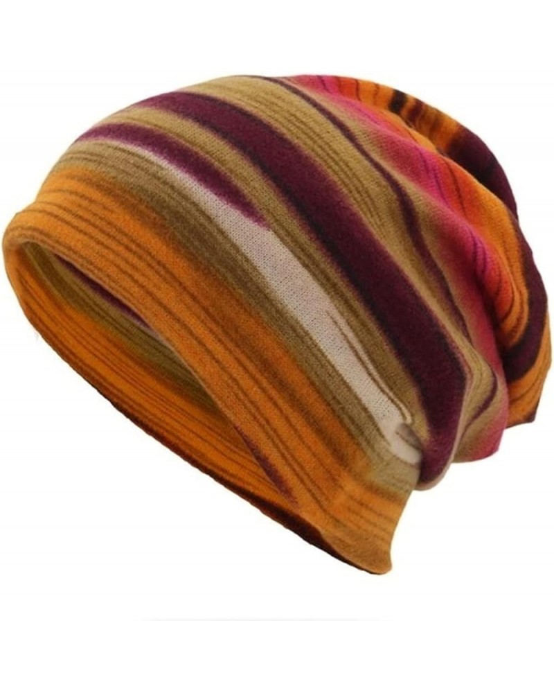 Unisex Cotton Beanies Soft Sleep Cap for Hairloss Cancer Chemo Beanie Scarf Collar Turban Head Wrap One Size Orange-2 $6.93 S...