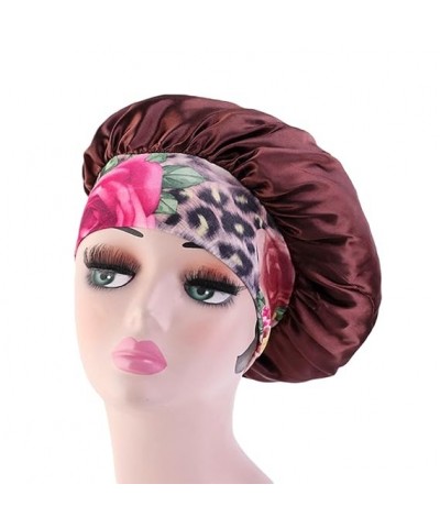 Women's Vintage Print Turban Hats Islam Muslim Head Wrap Hats Lady Casual Satin (Coffee, One Size) One Size Coffee $5.85 Rain...