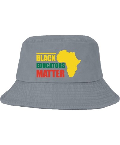 Black Educators Matter Bucket Hats Bucket Hat Trendy Women Hats Dance Accessories for Dance Must Haves Light Grey $9.02 Bucke...