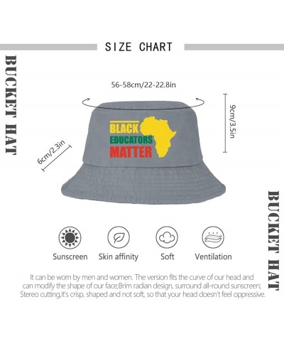 Black Educators Matter Bucket Hats Bucket Hat Trendy Women Hats Dance Accessories for Dance Must Haves Light Grey $9.02 Bucke...