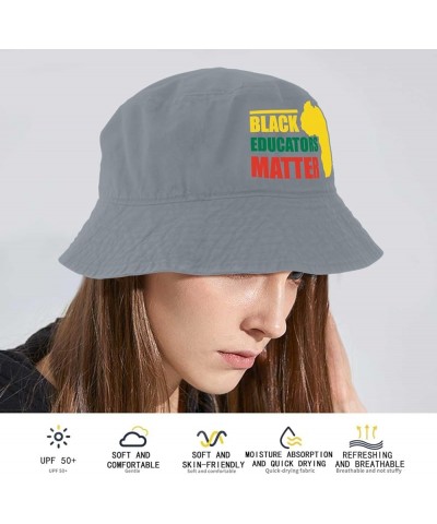 Black Educators Matter Bucket Hats Bucket Hat Trendy Women Hats Dance Accessories for Dance Must Haves Light Grey $9.02 Bucke...