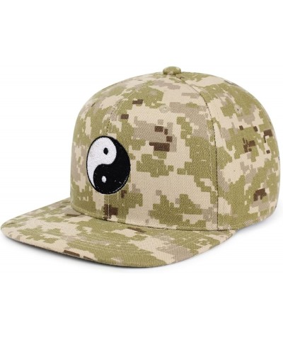 Ying Yang Hip-Hop Snapback Hat Embroidered Baseball Cap Asian Meditation 13. Desert Camo $13.24 Baseball Caps