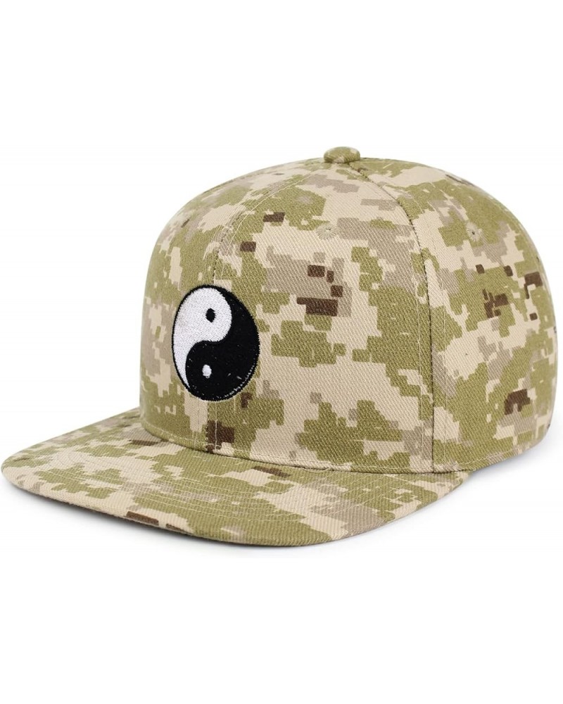 Ying Yang Hip-Hop Snapback Hat Embroidered Baseball Cap Asian Meditation 13. Desert Camo $13.24 Baseball Caps