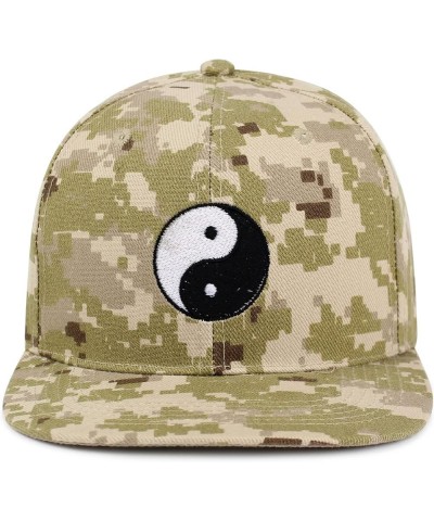 Ying Yang Hip-Hop Snapback Hat Embroidered Baseball Cap Asian Meditation 13. Desert Camo $13.24 Baseball Caps