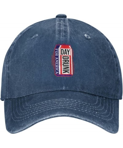 Day Drunk for America 4th of July Baseball Cap for Men Women Hat Vintage Cowboy Hats Adjustable Trucker Caps Navy Blue $11.69...