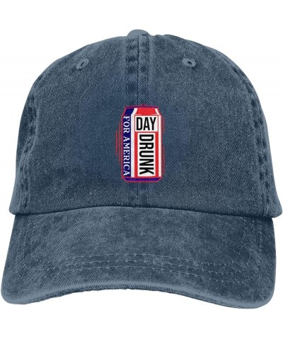 Day Drunk for America 4th of July Baseball Cap for Men Women Hat Vintage Cowboy Hats Adjustable Trucker Caps Navy Blue $11.69...